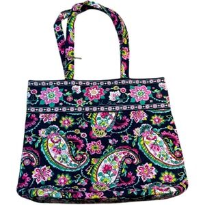 Vera Bradley Tote Bag Petal Paisley Cotton Travel Beach‎ Book NWOT not used